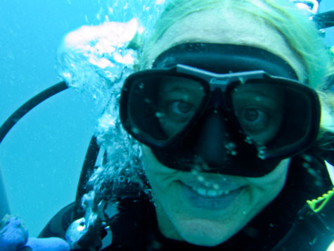 Rachel Horlings at her shipwreck site off the coast of Ghana